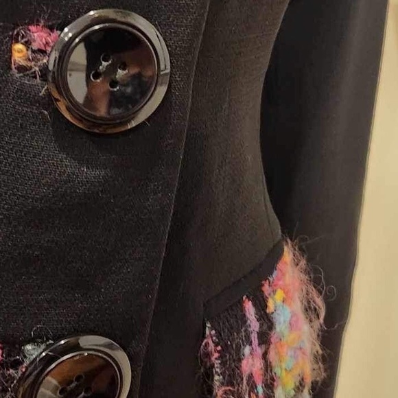 Jean Marc Sfez Vintage Blazer w Rainbow Trim - Picture 2 of 4